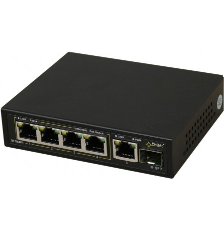PULSAR 6-port switch SFG64F1 up to 4 IP cameras