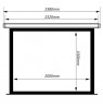 Wall Ceiling video Projector Screen 3D HD Cinema - 200x150 4: 3