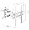Maclean MC-423 TV Mount Full Motion Wall TV Bracket 43"-100" 80kg max VESA 800x600 Adjustable Tilting Rotating Wall Distance