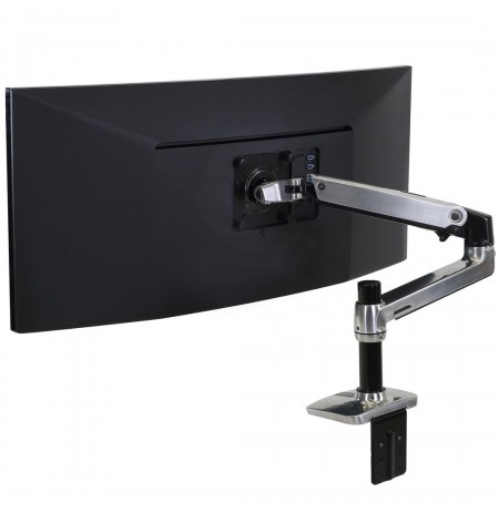 Ergotron LX DESK MOUNT LCD ARM POLISHED/32IN BLACK/WHITE VESA MIS-D