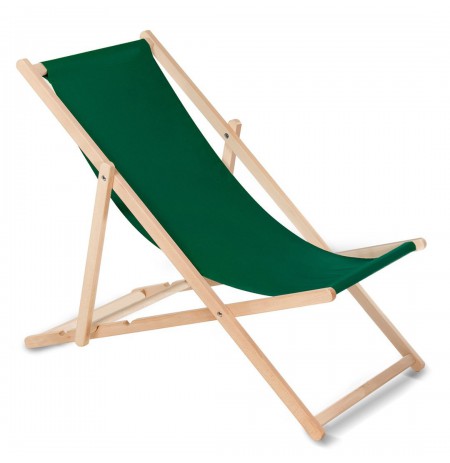 Classic beech deckchair GreenBlue GB183 dark green