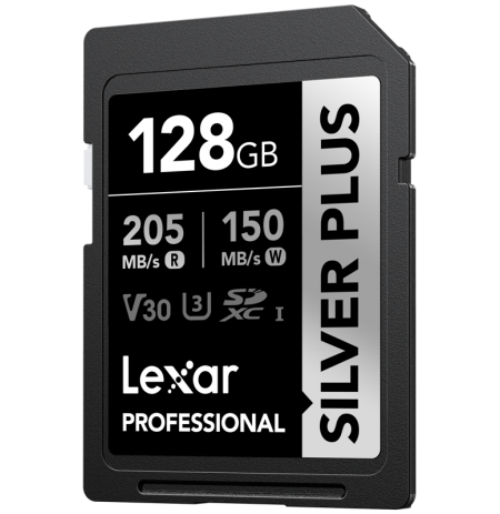 Lexar SDXC Professional SILVER Plus UHS-I/U3/A2/4K R205/W150 (V30) 128GB