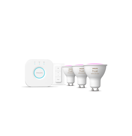 Philips Hue WCA Starter Kit 3pcs, Bridge, Switch | GU10 | 4.2 W | White and colour light