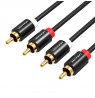 Vention 2RCA (Cinch) to 2RCA (Cinch) Cable VAB-R06-B200 2m (black)