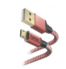 Hama 00178288 Reflective Charging/Data Cable, Micro-USB 1.5m Red