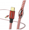 Hama 00178288 Reflective Charging/Data Cable, Micro-USB 1.5m Red