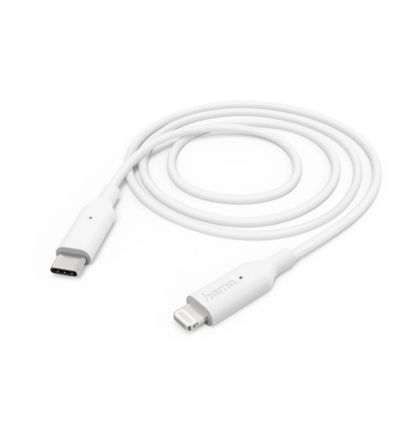 Hama 00183295 Charging/Data Cable, USB Type-C to Lightning 1m, White