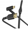 Hama 00187215 Stand Charging/Data Cable, Micro-USB 1.5m black