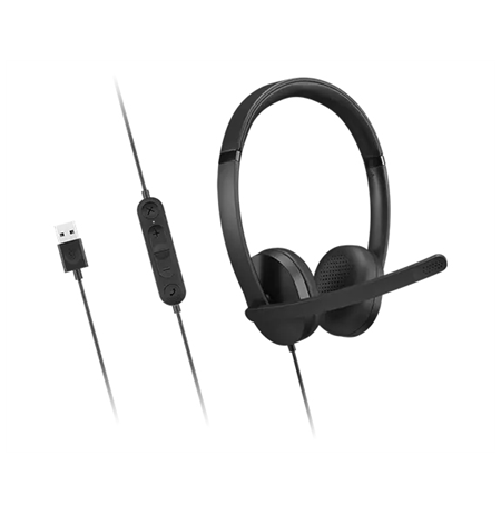 Lenovo Headset | USB-A Stereo Gen 2 | Built-in microphone | Wired | Black