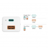 Hama 00201640 USB charger 38W Indoors, White