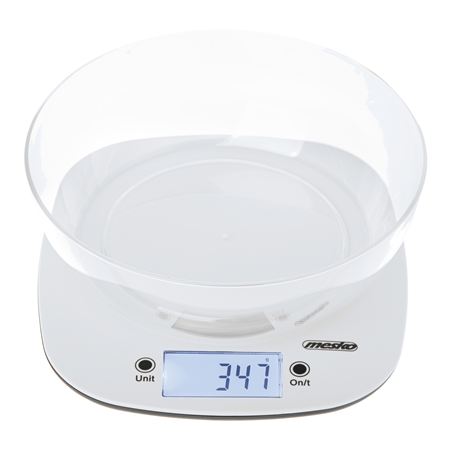 Adler Kitchen Scale with a bowl | MS 3179w | Graduation 1 g | Display type LCD | White