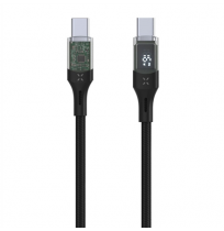 Fixed | Cable USB-C/USB-C with display, PD support, 1.2m, USB 2.0, 100W | FIXDD-CC12-BK