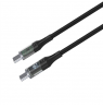 Fixed | Cable USB-C/USB-C with display, PD support, 1.2m, USB 2.0, 100W | FIXDD-CC12-BK