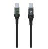 Fixed | Cable USB-C/USB-C with display, PD support, 2m, USB 2.0, 100W | FIXDD-CC2-BK