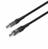 Fixed | Cable USB-C/USB-C with display, PD support, 2m, USB 2.0, 100W | FIXDD-CC2-BK