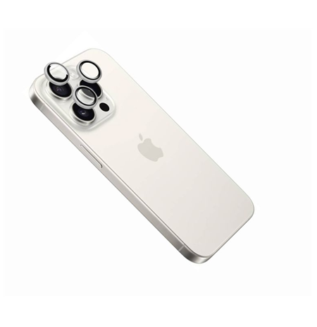 Fixed Camera glass | Apple | iPhone 16 Pro/16 Pro Max | Tempered glass | White titan
