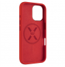Fixed MagFlow | Back cover | Apple | iPhone 16 | Liquid silicon | Red