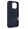 Fixed MagLeather | Back cover | Apple | iPhone 16 Pro Max | Leather | Blue