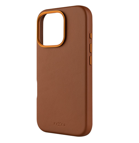 Fixed MagLeather | Back cover | Apple | iPhone 16 Pro | Leather | Brown