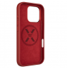 Fixed MagLeather | Back cover | Apple | iPhone 16 Pro | Leather | Red