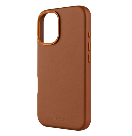 Fixed MagLeather | Back cover | Apple | iPhone 16 | Leather | Brown