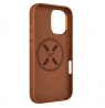 Fixed MagLeather | Back cover | Apple | iPhone 16 | Leather | Brown