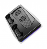 Fixed Multifunctional Station for PlayStation 5 with Cooling and Charging for two DualSense Controllers | FIXPS5-MCS-BW