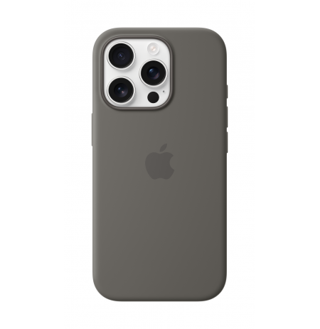 Apple iPhone 16 Pro Silicone Case with MagSafe Stone Gray