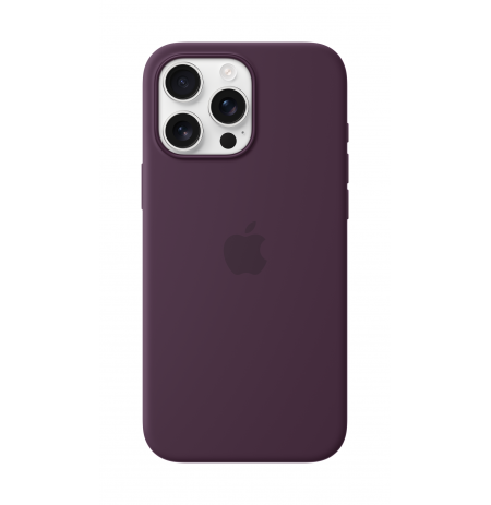 Apple iPhone 16 Pro Max Silicone Case with MagSafe Plum