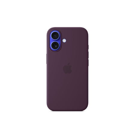Apple iPhone 16 Silicone Case with MagSafe - Plum | Apple