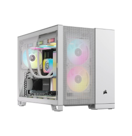 Corsair 2500D AIRFLOW Mid-Tower Dual Chamber PC Case, White | Corsair