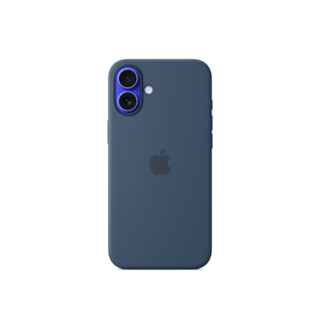 Apple iPhone 16 Plus Silicone Case with MagSafe - Denim | Apple