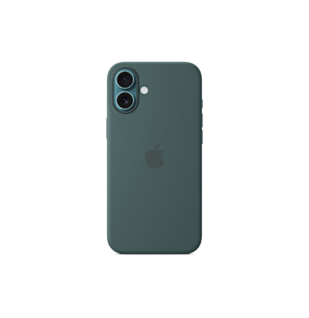 Apple iPhone 16 Plus Silicone Case with MagSafe - Lake Green | Apple