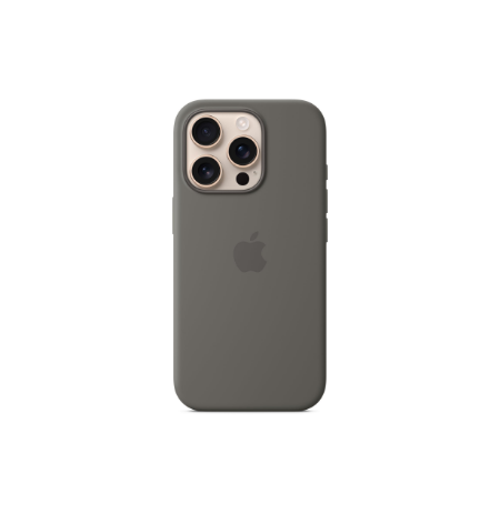 Apple iPhone 16 Pro Silicone Case with MagSafe - Stone Gray | Apple