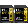 LEXAR PRO 1800X SDXC U3 (V60) UHS-II R270/W180 64GB - 2PACK