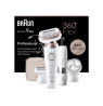 Braun Epilator | SES9-360 Silk épil 9 Flex 3D | Operating time (max) 50 min | Number of power levels 1 | Wet & Dry | White