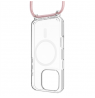 Fixed | MagPure Neck | Back Cover with Lanyard | Apple | iPhone 16 Pro Max | TPU | Clear, Pink
