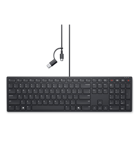 Dell | Collaboration Keyboard | KB525C | Keyboard | Wired | Russian (QWERTY) | Black | USB-C