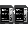 LEXAR PRO 1667X SDXC UHS-II U3 (V60) R250/W120 128G - 2PACK