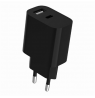 Gembird 2-port universal USB charger (A+C), 2.4 A | TA-UC-2AC12-01-BK