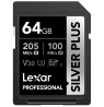 Lexar SDXC Professional SILVER Plus UHS-I/U3/A2/4K R205/W100 (V30) 64GB