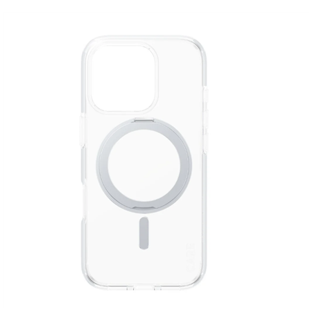 CARE Feature Case | Back cover | Apple | iPhone 16 PRO | Recycled plastic | Silver | Kickstand & MagSafe