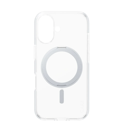 CARE Feature Case | Back cover | Apple | iPhone 16 | Recycled plastic | Silver | Kickstand & MagSafe