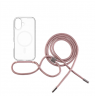 Fixed | MagPure Neck | Back Cover with Lanyard | Apple | iPhone 16 | TPU | Clear, Pink