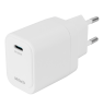 USB-C sieninis įkroviklis DELTACO, 1x USB-C PD, 20 W, baltas / USBC-AC152 / 1903151