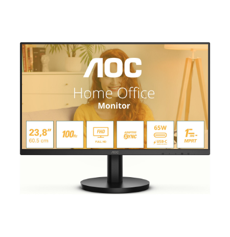 AOC 24B3CA2 | 23.8 " | IPS | FHD | 100 Hz | 1 ms | 1920 x 1080 pixels | 250 cd/m² | HDMI ports quantity 1 | Black