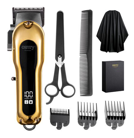 Camry Hair clipper with LCD display | CR 2844 | Cordless | Number of length steps 4 | Gold
