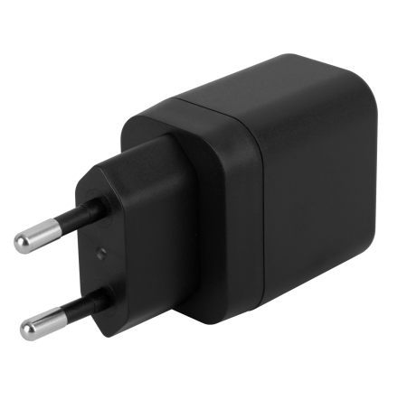 USB-C sieninis įkroviklis DELTACO, 1x USB-C PD, 20 W, juodas / USBC-AC151 / 1903150