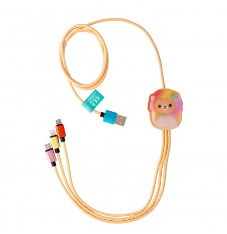 Squishmallows 3in1 charging cable (1.2M) Leonard