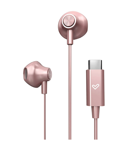 Energy Sistem Wired Earphones | EasyPods Type C | Built-in microphone | USB-C | Rose Gold